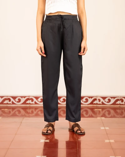 Black Cotton Pant