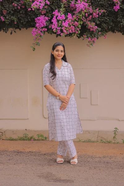 Dove White Handloom Co-ord Set