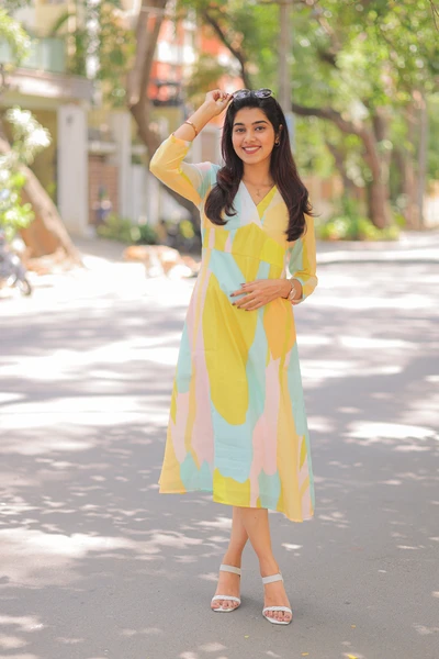 Sunny Citrus A-Line Dress