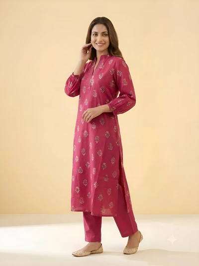 Wine Rose Kurta