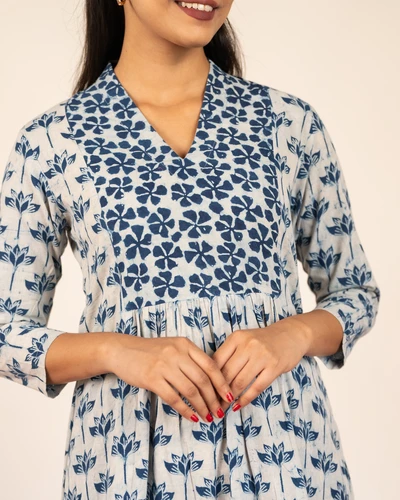 Lotus Indigo Kurta Set