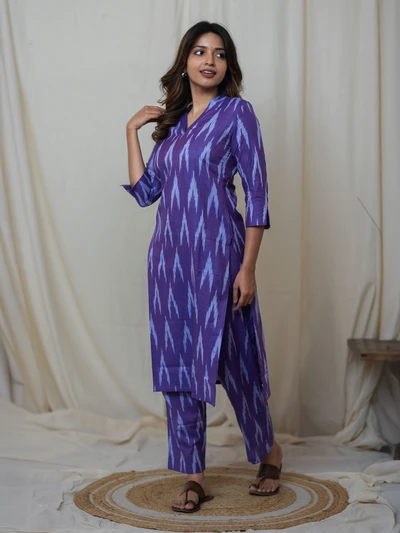 Violet Ikkat Co-ord Set