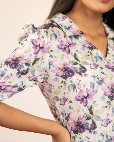 Purple Lavender Linen Kurta